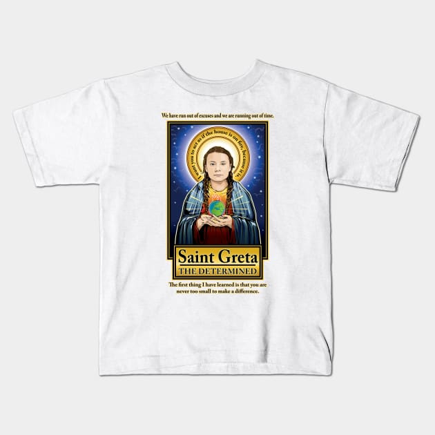 Saint Greta Kids T-Shirt by Pop Art Saints